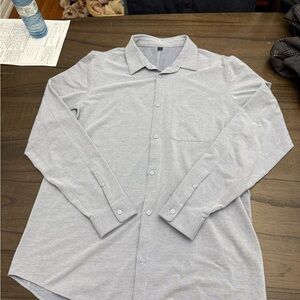 Lululemon Athletica Gray Casual Button Down Shirt
